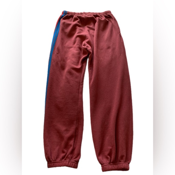 Aviator Nation Burgundy Joggers with Rainbow 5  Stripes XXL - Picture 14 of 15